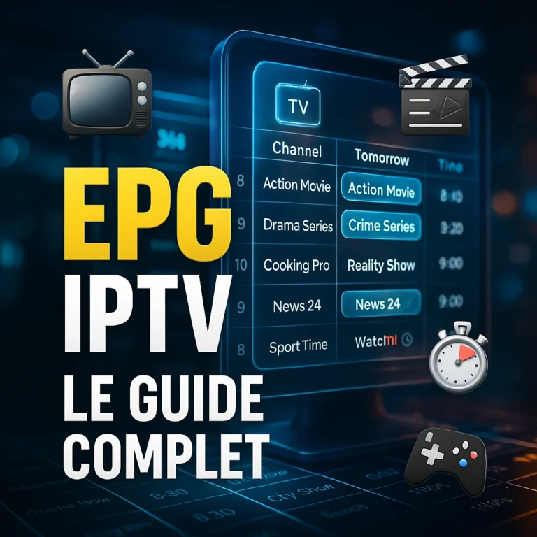 SmarterTV interface showing a fully populated TV guide grid with programme details